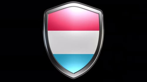 Luxembourg Emblem Transition with Alpha Channel - 4K Resolution