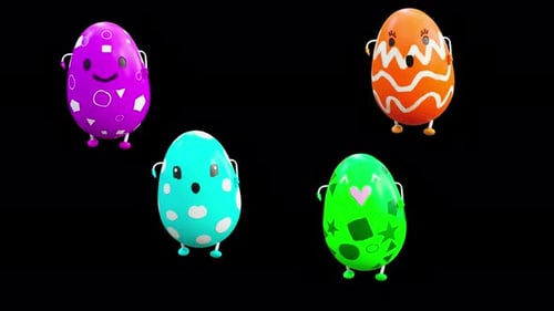 67 Easter Day Eggs Dancing 4K