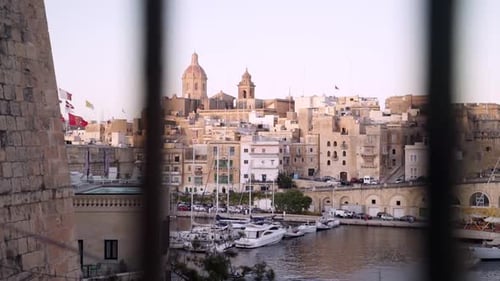 The Three Cities harbour and buildings of Birgu close to Valletta, Malta