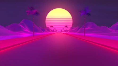 Cyberpunk Road Background