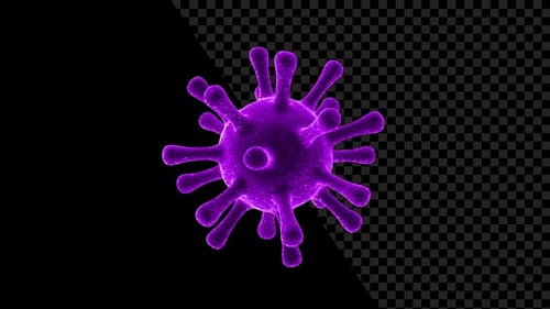Animated Purple Virus Microorganism 3D Loop