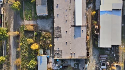 Empty Factory for the Production of Foam Concrete Blocks the Plant Operates in an Environmental