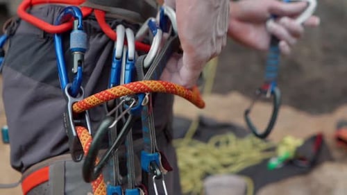 Details of Rock Climbing Equipment.
