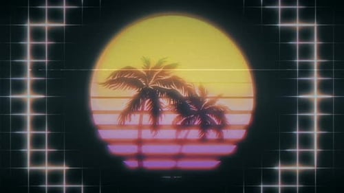 Loop Sun VJ Loop im Retro