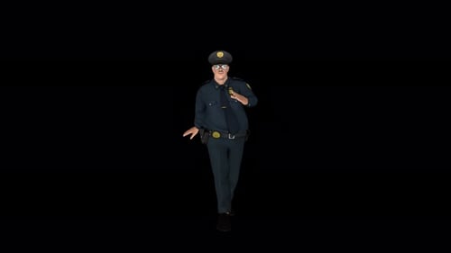 4K Fat Police Officer Sexy Walk