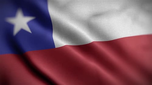 Chile Flag Waving Loop Animation