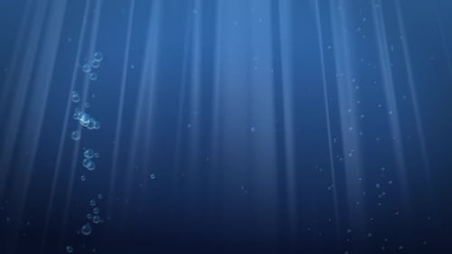 Deep blue sea with air bubbles