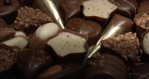 Closeup of pralines