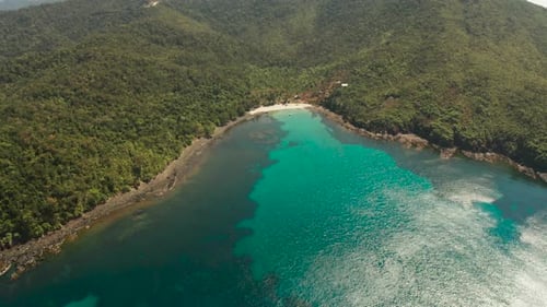 Tropical Island with Blue Lagoon
