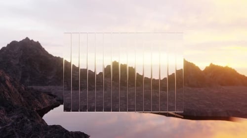 Modern 3D Reflective Panels Logo Reveal