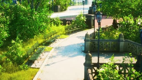 Friedlicher Park in der Stadt