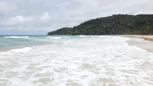 Luftaufnahme des Sandstrandes