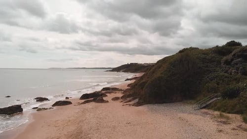 Wexford, Ireland - Aerial view of Ballymoney beach