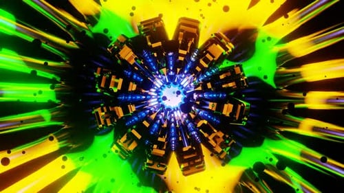 HD Music Beat Light Pulses | Abstract EDM Light Energy Loop Background