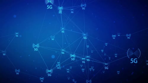 Futuristic 5G Network Global Connection Digital Background