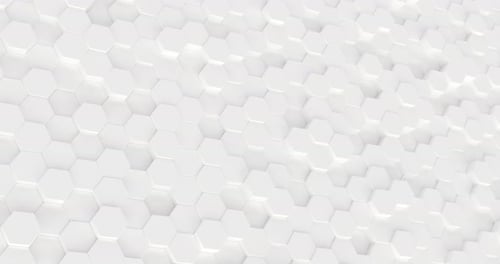 Animated White Hexagonal Tiles Loop Background