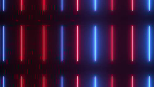 Abstract Pulsating Neon Lines Looping Background Animation