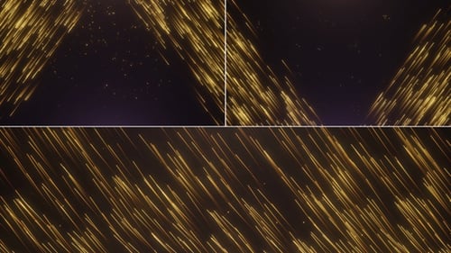 Abstract Golden Particle Lines Loop Background Animation