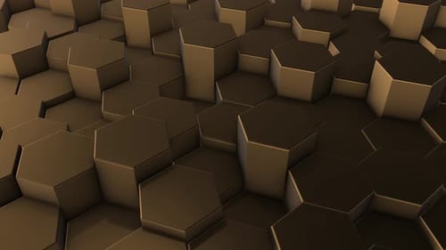 Gold Hexagon Background Seamless Loop V2