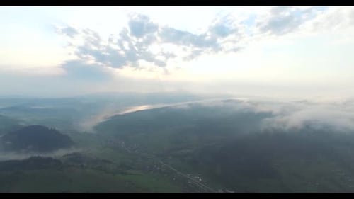 Amazing Beauty Natural of the Mountains on Aerial View