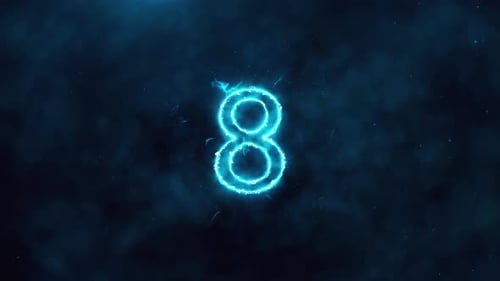 Electric and Futuristic 3D Counter Counting Down
