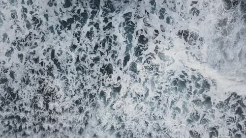Overhead Sea Waves Aerial Background
