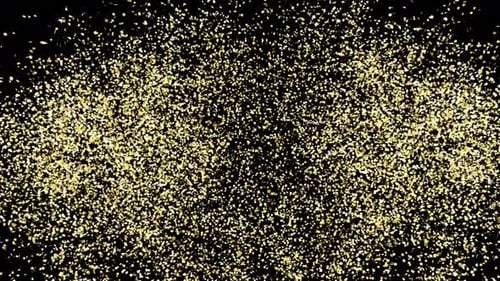 Golden Glitter Confetti Burst and Fall Celebration Animation