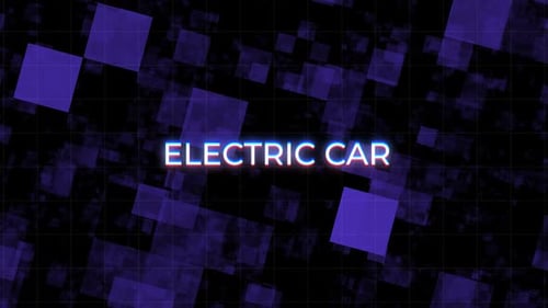 Glitch Electric Text Reveal on Digital Technology Grid Background