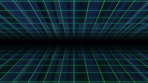 Futuristic Digital Grid Network Background Animation