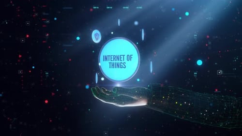 Digital Tech Hand Presentation Iot System Network