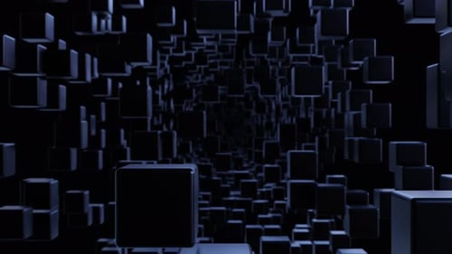 Dark Cubes Slow Moving in Space