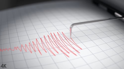 Earthquake Seismograph Richter Scale 4K