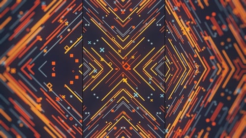 Dynamic Geometric Lines and Digital Shapes Background Animation
