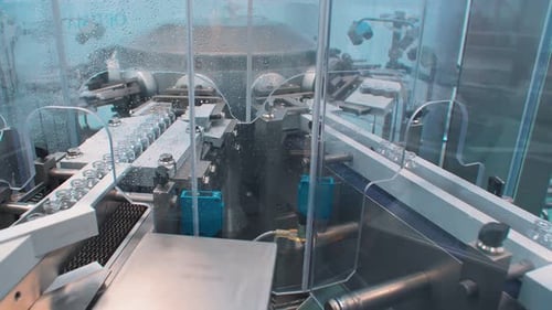 Automated Machine Filling Vials in a Sterile Environment