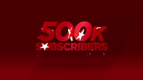 YouTube 500K Subscribers Milestone Celebration Animation