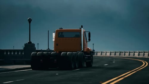 Big Lorry Truck on the Bridge