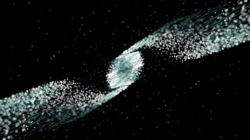 Dynamic Abstract Particle Stream Technology Background Animation