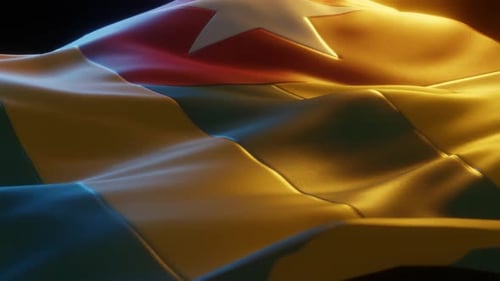 Dynamic Waving Flag Loop with Realistic Fabric and Lighting