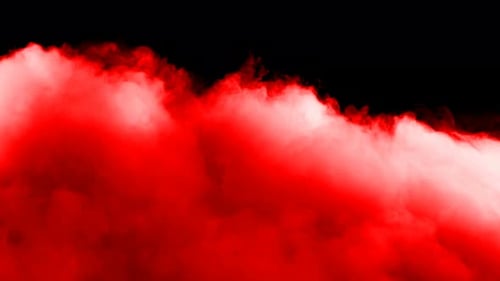 Abstract Red Fog Swirling on Black Background