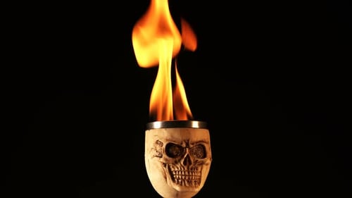Fire On Skull Head