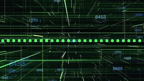 Futuristic Digital Grid Data Stream Background