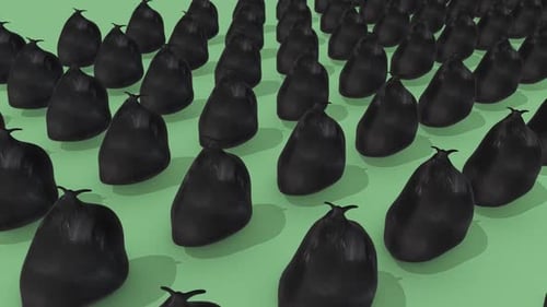 A Lot Of Garbage Bag In A Row Hd