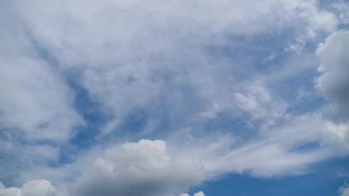 Blue Sky with White Clouds Time-Lapse