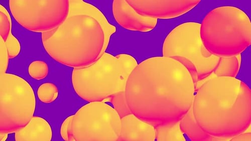 Colorful Dynamic Fluid Spheres Merging and Separating