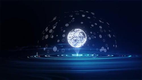 Big data visualization concept.