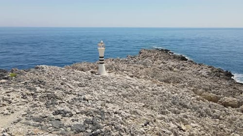 Lighthouse Built On Rocks