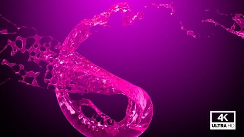Dynamic Pink Fluid Swirl Element Animation
