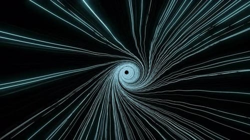 Flight Over Dark Space Cyberspace Wormhole Sci Fi Space Travel