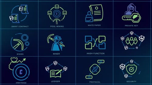 Blockchain Animated Symbols