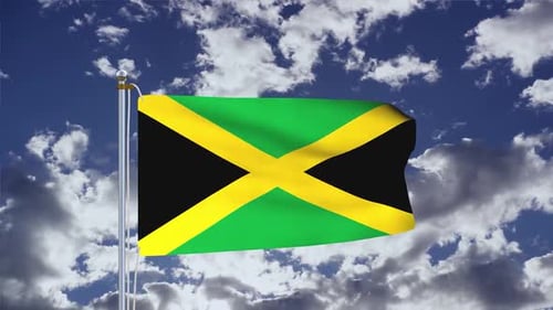 Jamaica Flag Waving